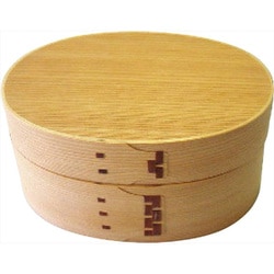 曲げわっぱ 小判型 約幅16.5cm×奥行11.5cm×高さ8cm