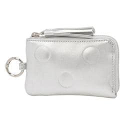 08-06-03913 [perche ペルケ ドット型押し ジャバラマルチケース マルチケース シルバー]