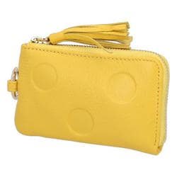 08-06-03913 [perche ペルケ ドット型押し ジャバラマルチケース マルチケース イエロー]