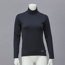 レイヤーテック タートルネックシャツ 薄手 LADY BK M