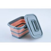 折りたたみできるスリムなフタ付き洗い桶 7L