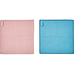 拭き跡が残りにくいピカッとお掃除クロス 2色×2枚組