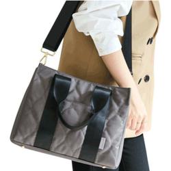 lz-51505 LIZDAYS Urban キルティング ナイロン2WAYトート トート ダークグレー/ブラック lz51505