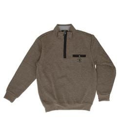 65478 SANTA BARBARA 裏起毛ハーフジップトレーナー LLサイズ インレイボーダーBEIGE sbhztrainer