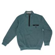 65478 SANTA BARBARA 裏起毛ハーフジップトレーナー LLサイズ インレイボーダーGREEN sbhztrainer