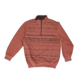 65476 SANTA BARBARA 裏起毛ハーフジップトレーナー Mサイズ ボーダーORANGE sbhztrainer