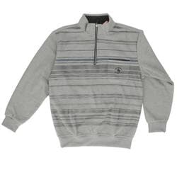 65476 SANTA BARBARA 裏起毛ハーフジップトレーナー Mサイズ ボーダーTOP/GREY sbhztrainer