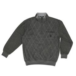 65477 SANTA BARBARA 裏起毛ハーフジップトレーナー Mサイズ ダイヤTOP/CHARCOAL sbhztrainer