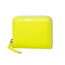 08-06-04010 perche ペルケ 蛍光レザーストラップ付カードウォレット 財布 イエロー perche04010