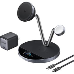 Anker Prime Wireless Charging Station 3-in-1 MagGo AirCool Dock Stand ワイヤレス充電器 Qi2 25W対応 B25X7J11