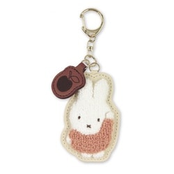 DBM-3124 Dick Bruna サガラキーホルダー ダイアゴナルチェック ミッフィー / ベージュ