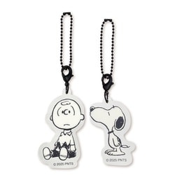 SPCQ-620 PEANUTS ペアアクリルキーホルダー モノクロ メイト スヌーピー