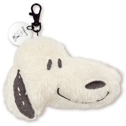 SPCQ-629 PEANUTS フェイスポーチ モノクロ メイト スヌーピー