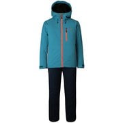 ソリッドカラーツーピース メンズ スキーウェア 上下セット TURQUOISE BLUE XLサイズ PSM252P41