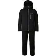 ソリッドカラーツーピース メンズ スキーウェア 上下セット BLACK Mサイズ PSM252P41