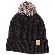 ミックスポンポンブライトニットハット ニットキャップ BLACK ESW25HW51