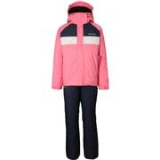 ラウンドフラップツーピース ジュニア スキーウェア 上下セット PINK 140サイズ ESG252P93