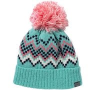 ミックスボーダージュニアニットハット ジュニア スキー キャップ BLUE GREEN JFサイズ ESG25HW92