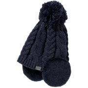 ローゲージイヤーフラップニットハット ジュニア スキー キャップ BLACK JFサイズ ESG25HW93