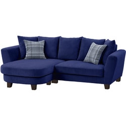 カウチソファ プラズム ブルー/チェックブルー 342834