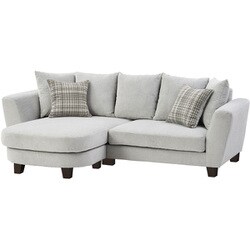 カウチソファ プラズム ライトグレー/チェックベージュ 352819