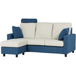 カウチソファ ブラント ブルー/ベージュ 382400