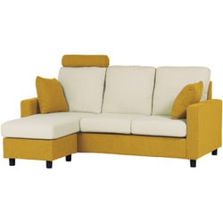カウチソファ ブラント イエロー/ベージュ 382401