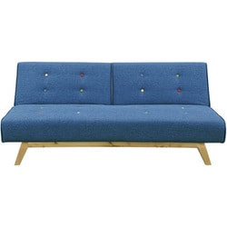 ソファベッド メートル2 ブルー 384059