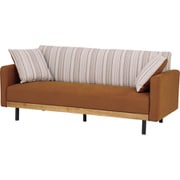 ソファ 2.5人掛け ラモーン キャメル（レザーファブリック）/ストライプ 358332