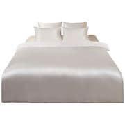 最上位ランク （ 6Aランク ） シルク 掛け布団カバー （ セミダブル ） アイボリー BT01-SMBS1721