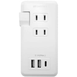 コード巻取り式電源タップ HD-AC2U2C131WH