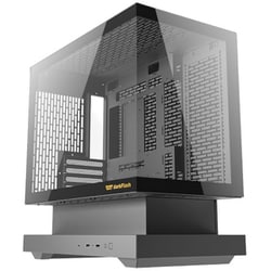 グラフィックボード冷却性能向上デザイン M-ATX PCケース ブラック F1-BLACK