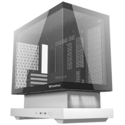 グラフィックボード冷却性能向上デザイン M-ATX PCケース ブラック/ホワイト F1-B＆W-COMBO