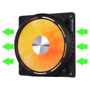 120mmケースファン リバース ブラック DF-DE8R-B-HQ1