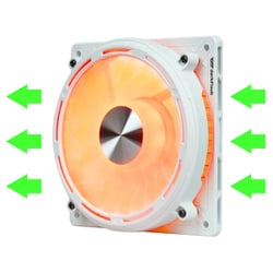 120mmケースファン リバース ホワイト DF-DE8R-W-HQ1