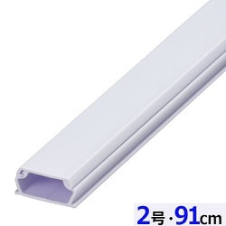 ABS配線カバー モール 2号（幅20mm×高10.2mm） 91cm ホワイト DZ-AM209-W