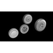 FLXARTA72010 1/72 F7F タイガーキャット ホイールセット ダイアモンドトレッド （フライ用） [プラモデル用パーツ]