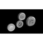 FLXARTA72011 1/72 F7F タイガーキャット 自重変形ホイールセット ダイアモンドトレッド （フライ用） [プラモデル用パーツ]