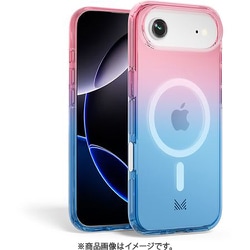 iPhone Air 対応 ケース MagSafe対応 耐衝撃 クリア ESSENTIALS トランスパレント ピンク/ブルー MC_IQACSPCEP_TB