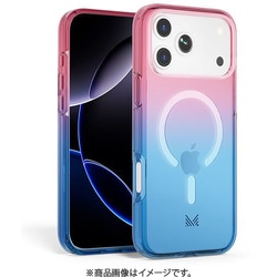 iPhone 17 Pro 対応 ケース MagSafe対応 耐衝撃 クリア ESSENTIALS トランスパレント ピンク/ブルー MC_IQPCSPCEP_TB