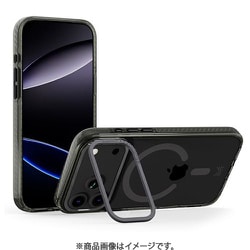 iPhone 17 Pro Max 対応 ケース クリア MagSafe対応 スタンド付き 耐衝撃 LUCID トランスパレント/チャコール MC_IQGCSPTLP_TC