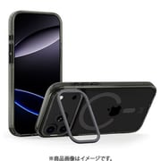 iPhone 17 Pro Max 対応 ケース クリア MagSafe対応 スタンド付き 耐衝撃 LUCID トランスパレント/チャコール MC_IQGCSPTLP_TC
