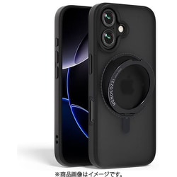 iPhone 17 対応 ケース クリア MagSafe対応 回転リングスタンド ストラップホール付き 耐衝撃 ＃SAFEPROTECT ブラック MC_IQNCSPTSP_BK