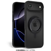 iPhone Air 対応 ケース クリア MagSafe対応 回転リングスタンド ストラップホール付き 耐衝撃 ＃SAFEPROTECT ブラック MC_IQACSPTSP_BK