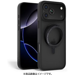 iPhone 17 Pro 対応 ケース クリア MagSafe対応 回転リングスタンド ストラップホール 耐衝撃 ＃SAFEPROTECT ブラック MC_IQPCSPTSP_BK