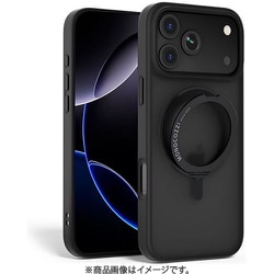 iPhone 17 Pro Max 対応 ケース クリア MagSafe対応 回転リングスタンド ストラップホール 耐衝撃 ＃SAFEPROTECT ブラック MC_IQGCSPTSP_BK