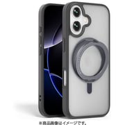 iPhone 17 対応 ケース クリア MagSafe対応 回転リングスタンド ストラップホール付き 耐衝撃 ＃SAFEPROTECT グレー MC_IQNCSPTSP_GY