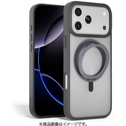 iPhone 17 Pro Max 対応 ケース クリア MagSafe対応 回転リングスタンド ストラップホール 耐衝撃 ＃SAFEPROTECT グレー MC_IQGCSPTSP_GY