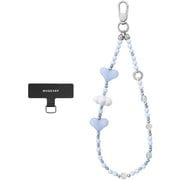 ストラップ ビーズ スマホストラップ 落下防止 リストストラップ Beaded Wrist Strap SH ハートフラフ ME_SPASRARWH_HF