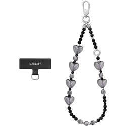 ストラップ ビーズ スマホストラップ 落下防止 リストストラップ Beaded Wrist Strap SH ミッドナイトハート ME_SPASRARWH_MH